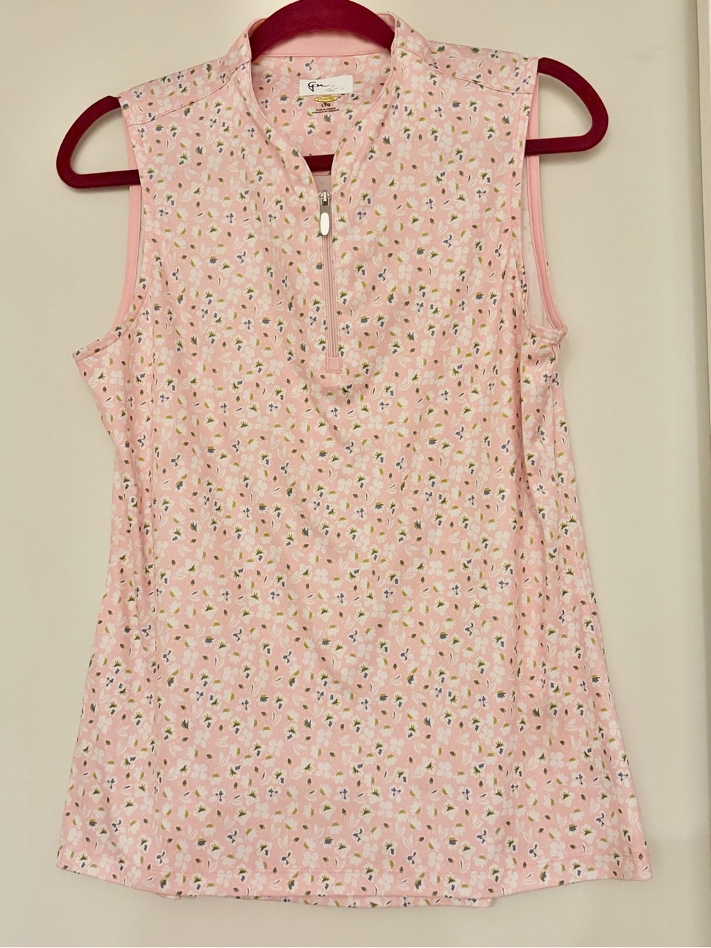 Sleeveless Pink Floral Women’s Top